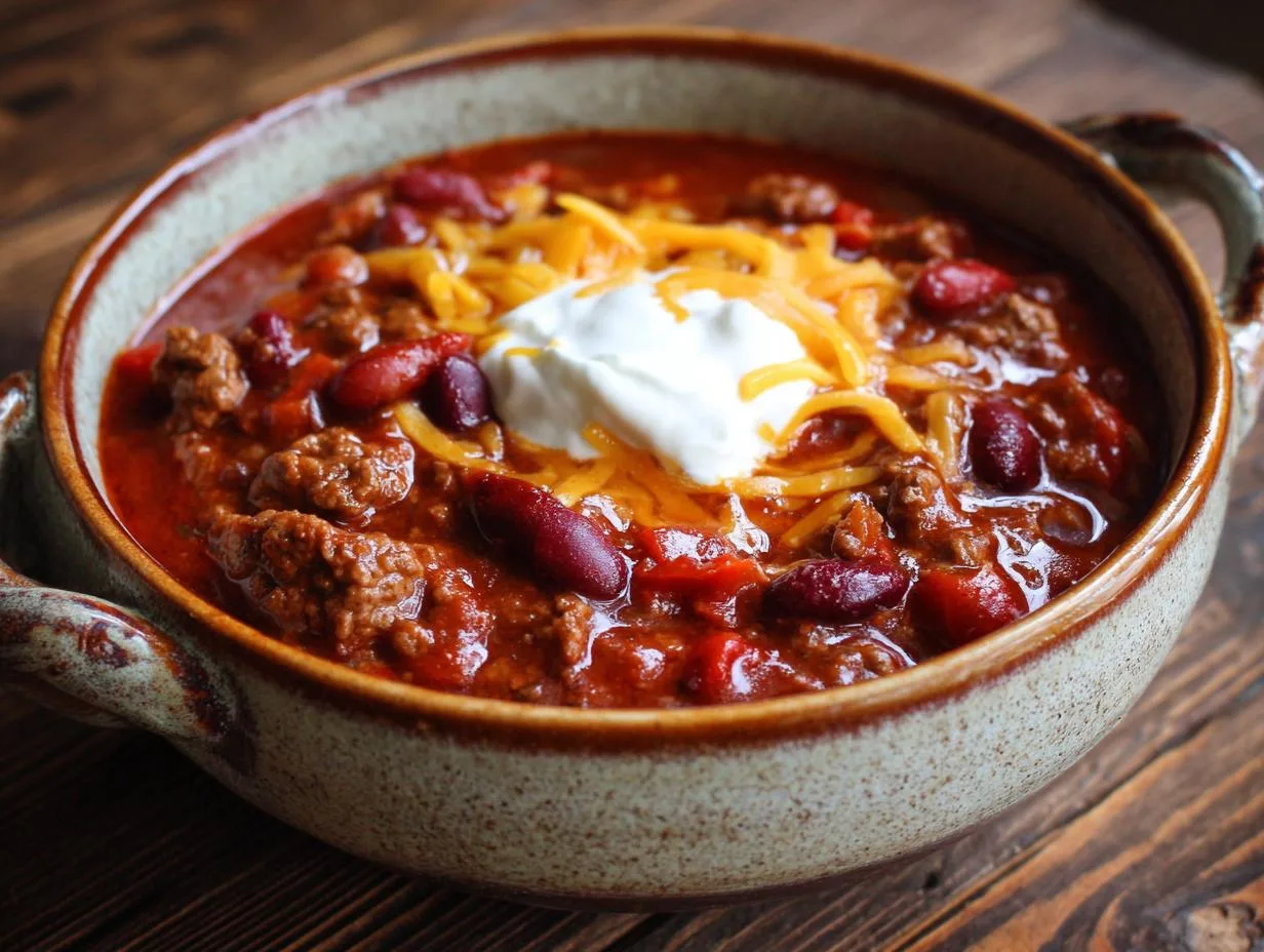 Hearty Homemade Ground Beef Chili Recipe