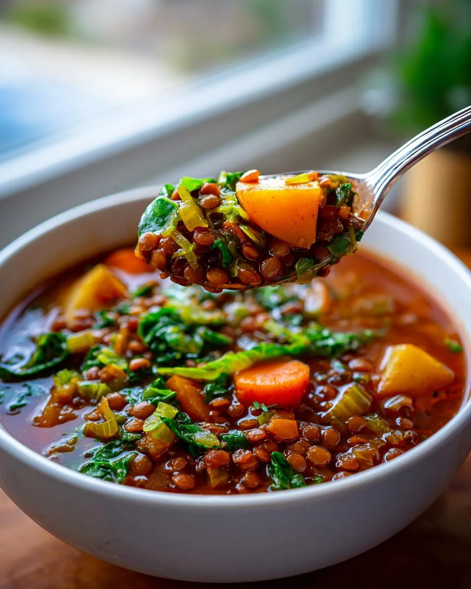 Lentil Cabbage Soup - detail 1