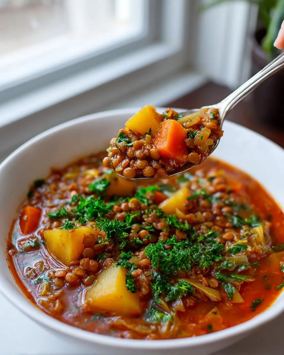 Lentil Cabbage Soup - detail 2