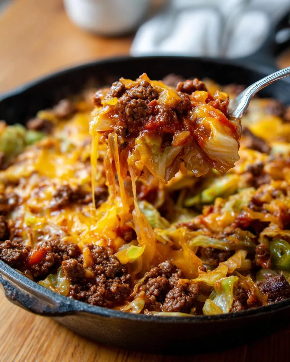 Low Carb Cabbage Casserole - detail 1