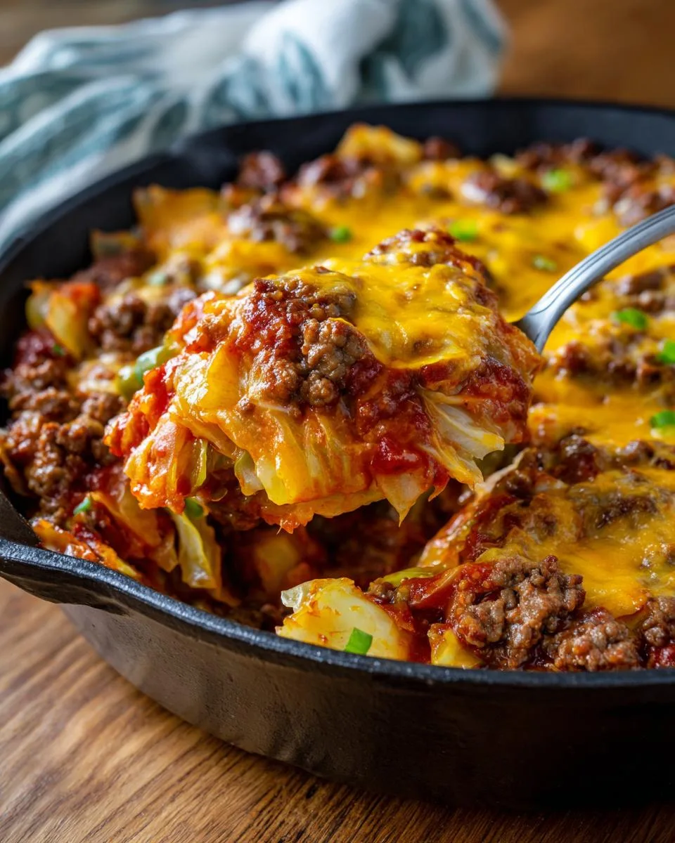 Low Carb Cabbage Casserole - detail 2