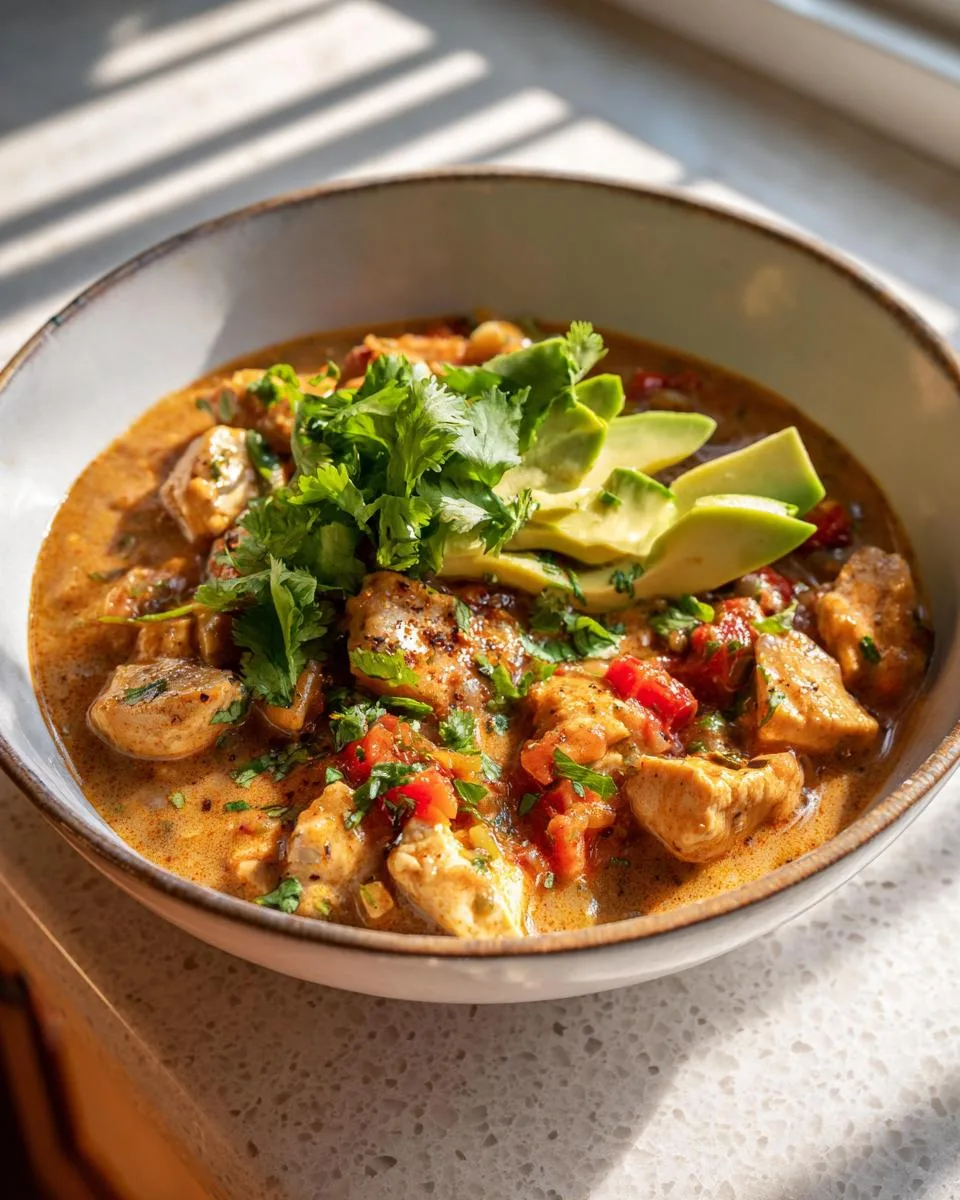 Low Carb Chicken Chili - detail 2