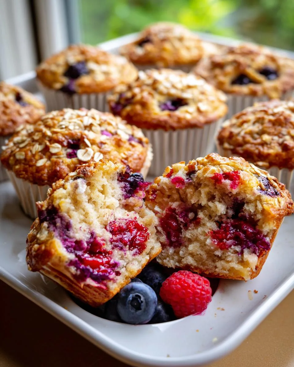 Mixed Berry Cottage Cheese Muffins - detail 1