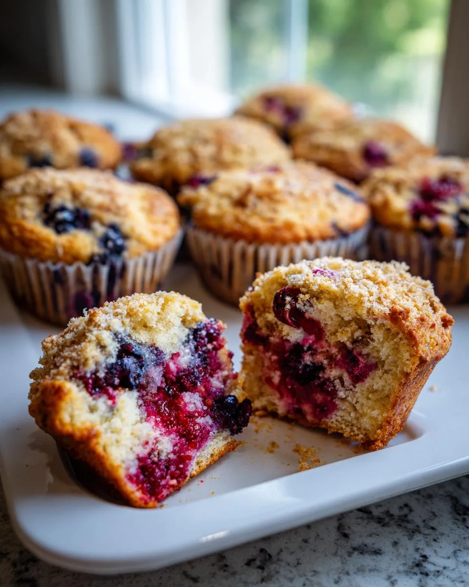 Mixed Berry Cottage Cheese Muffins - detail 2