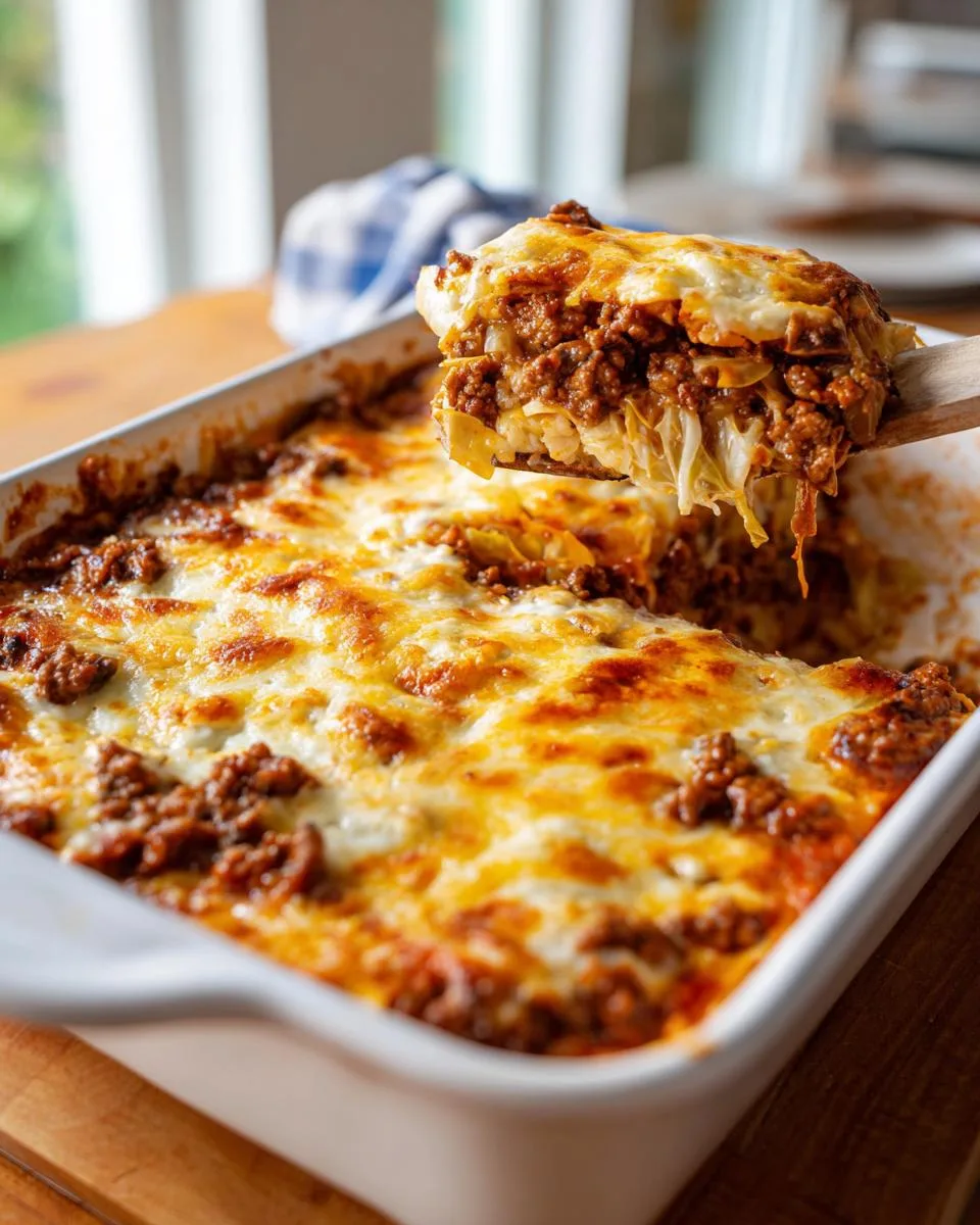 Mushroom Beef Cabbage Bake - detail 2