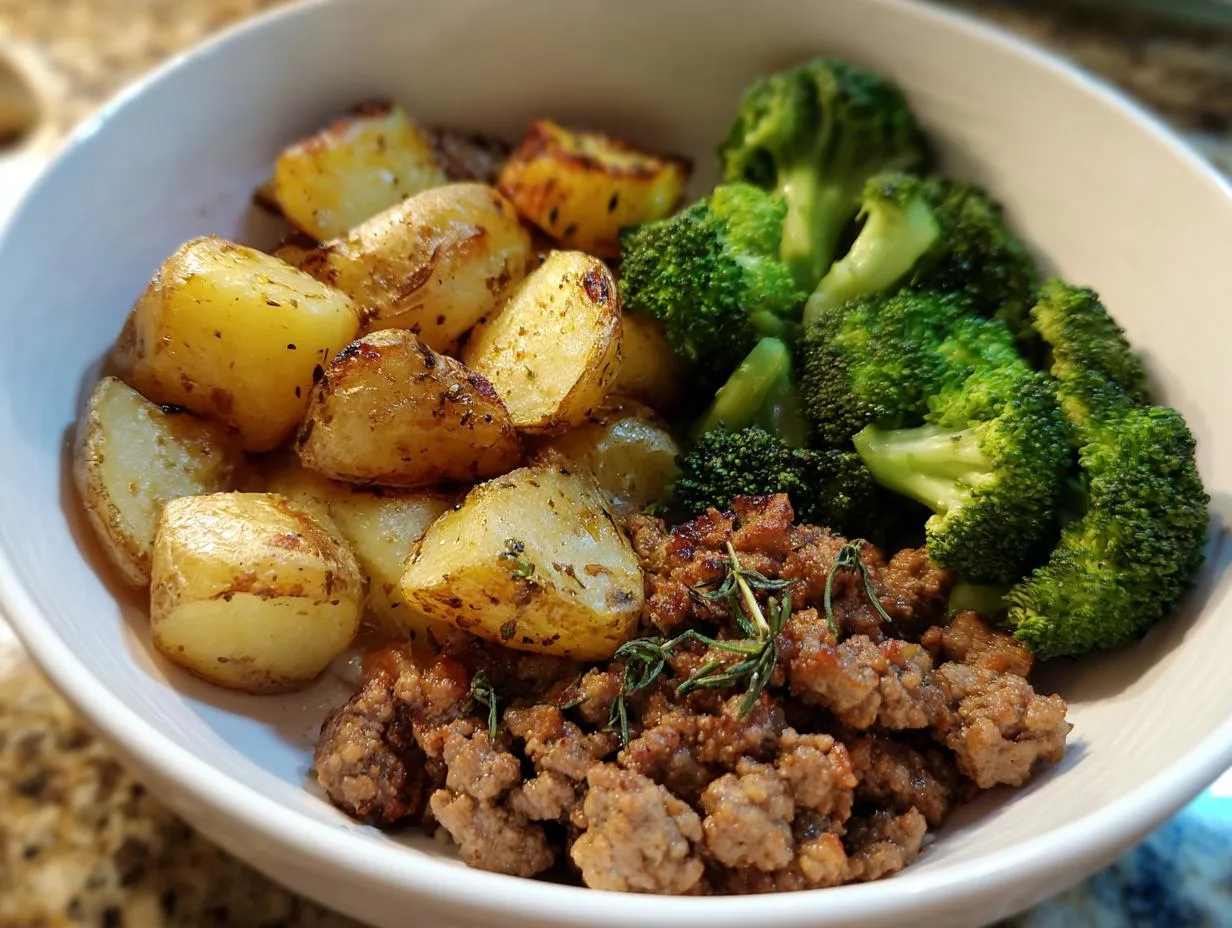 Savory Ground Beef Herb Roasted Dinner in Just 40 Minutes