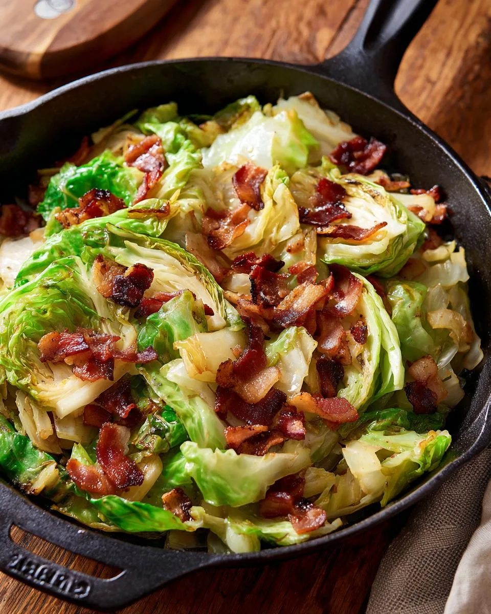 Southern Fried Cabbage - detail 2