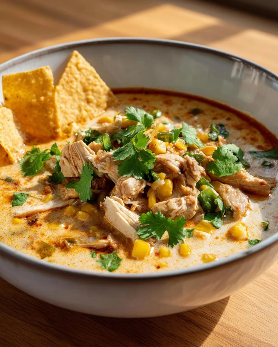 Southwestern Chicken Tortilla soup - detail 2