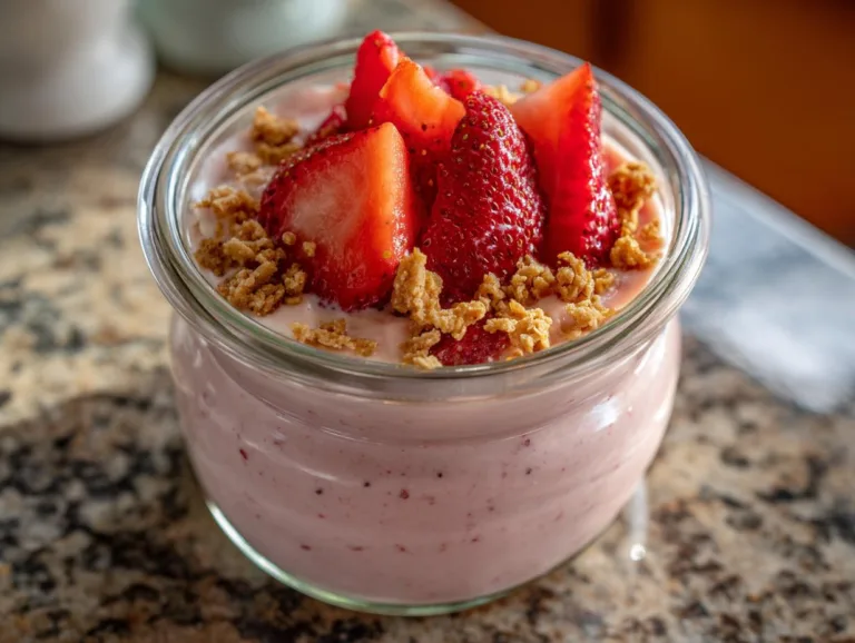 Strawberry Blended Chia Pudding