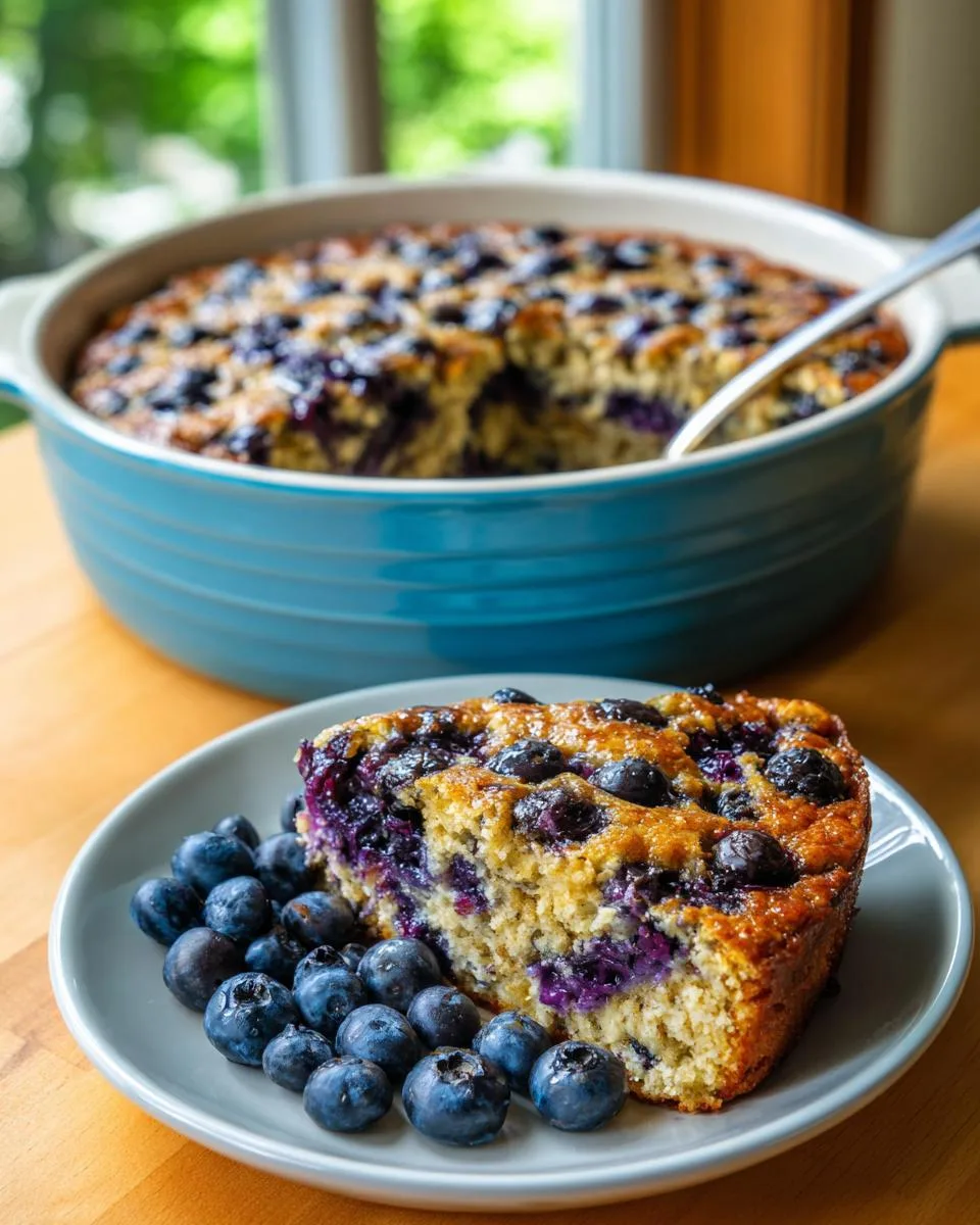3-Ingredient Blueberry Oat Cake - detail 1