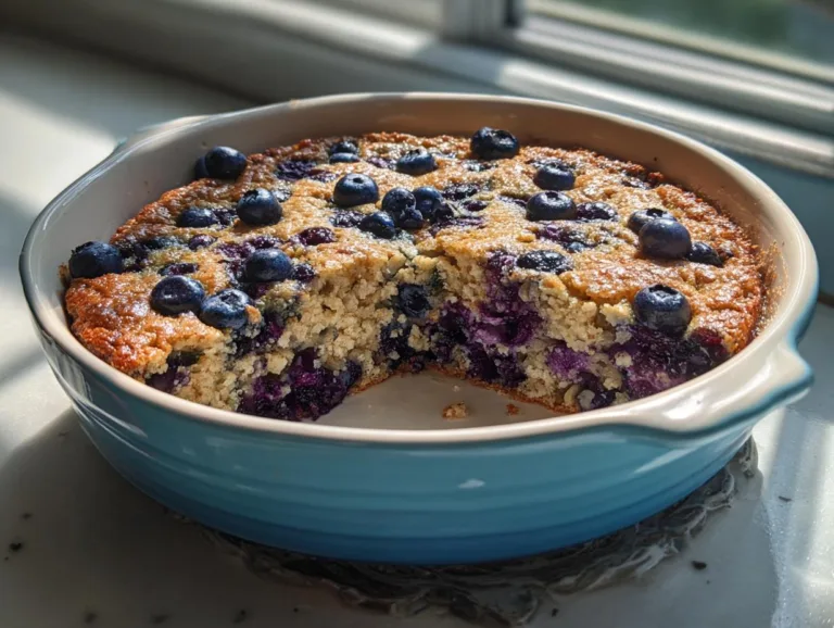 3-Ingredient Blueberry Oat Cake
