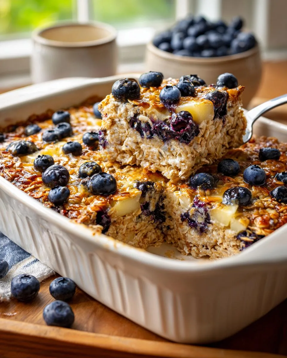 Apple Blueberry Cottage Cheese Baked Oats - detail 1
