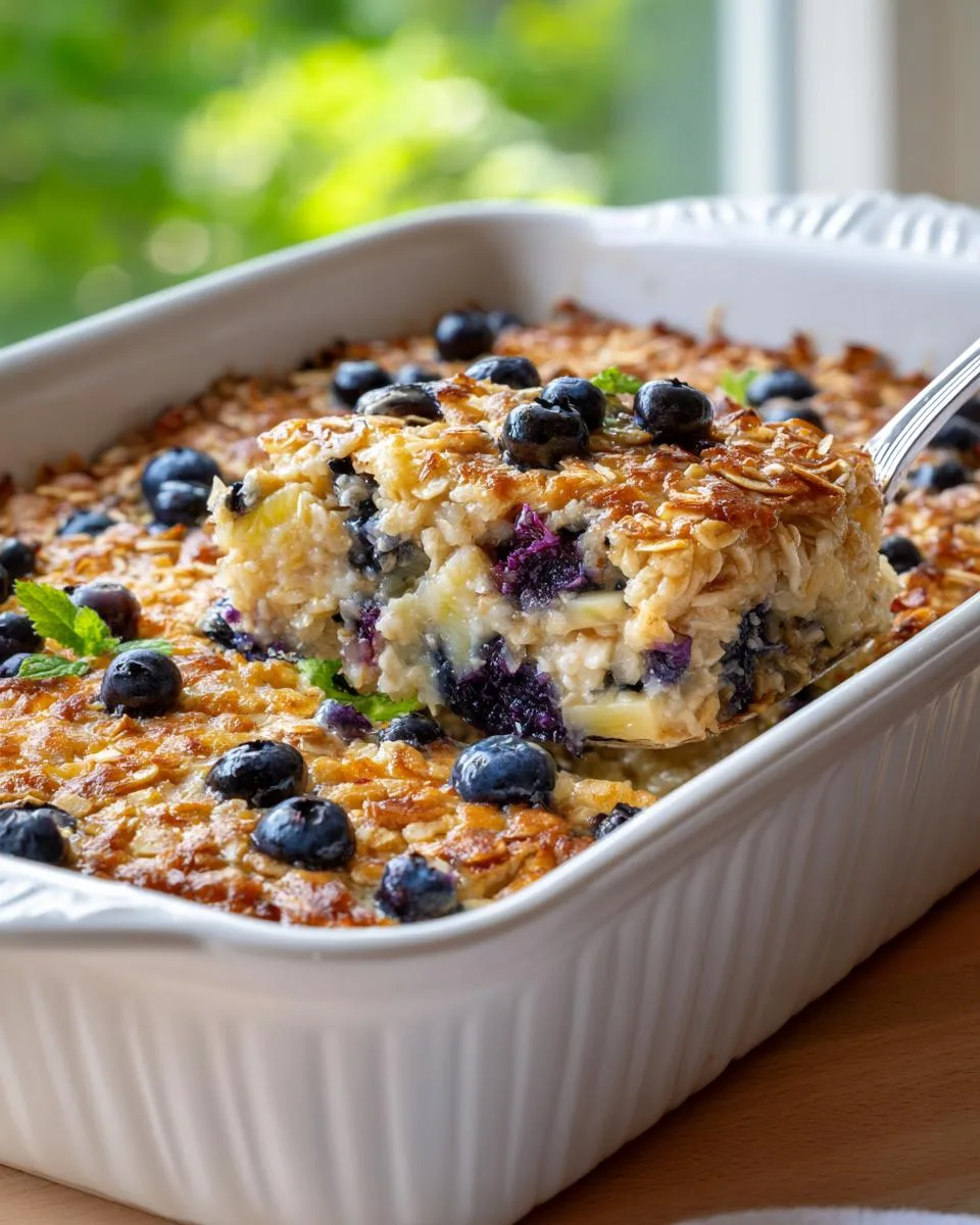 Apple Blueberry Cottage Cheese Baked Oats - detail 2