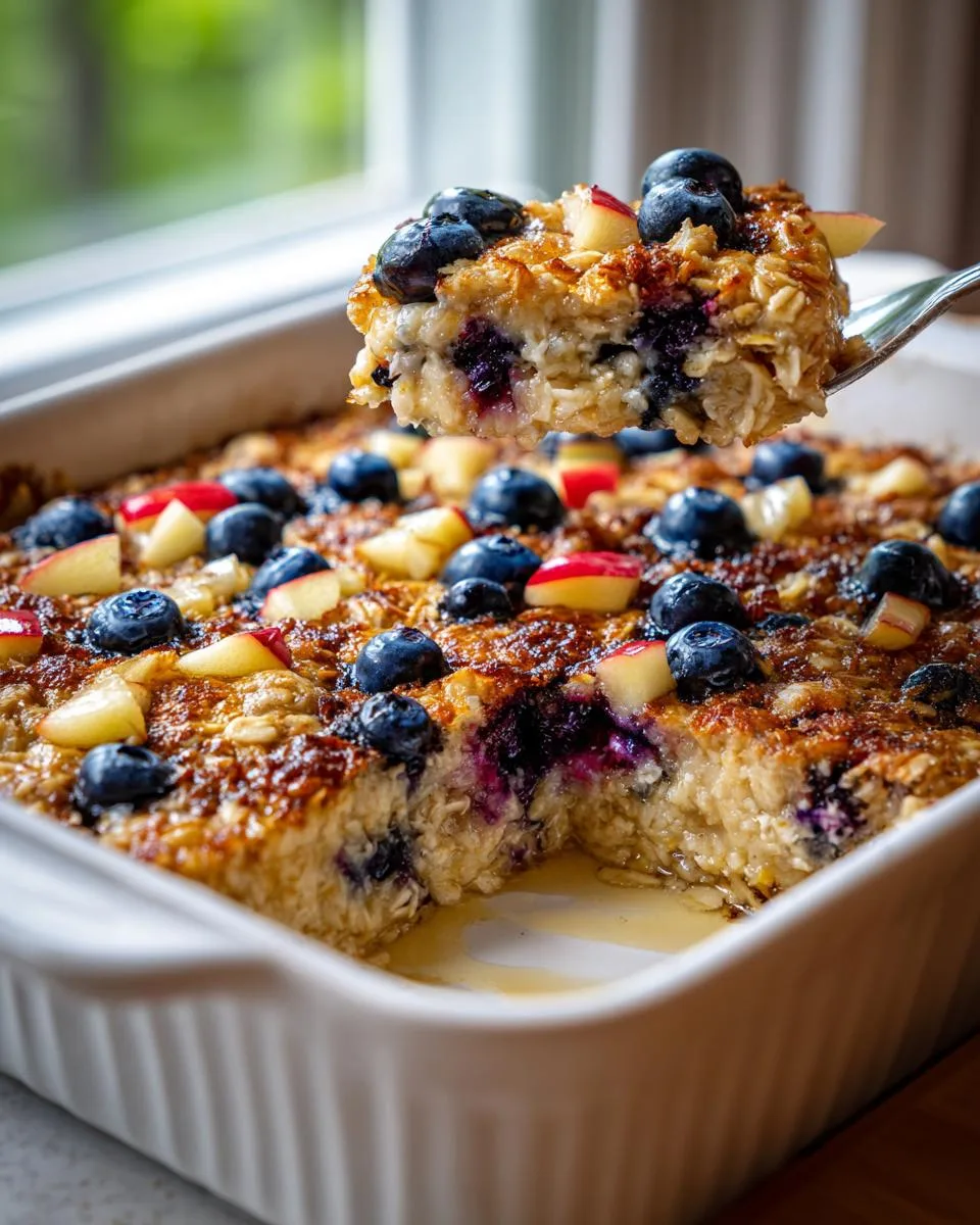 Apple Blueberry Cottage Cheese Baked Oats - detail 3