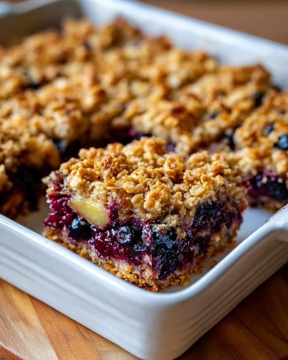 Apple Blueberry Oat Crumble Bars - detail 2