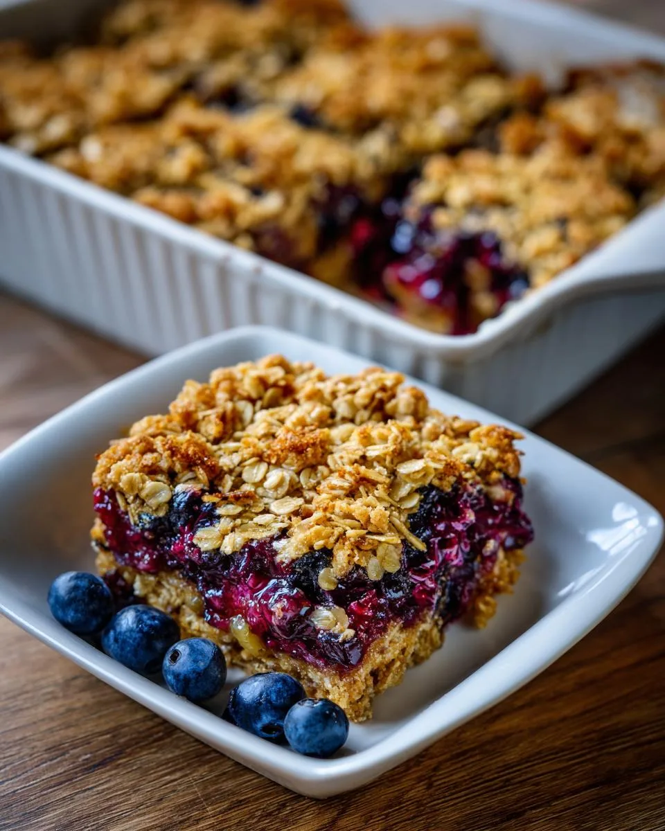 Apple Blueberry Oat Crumble Bars - detail 3