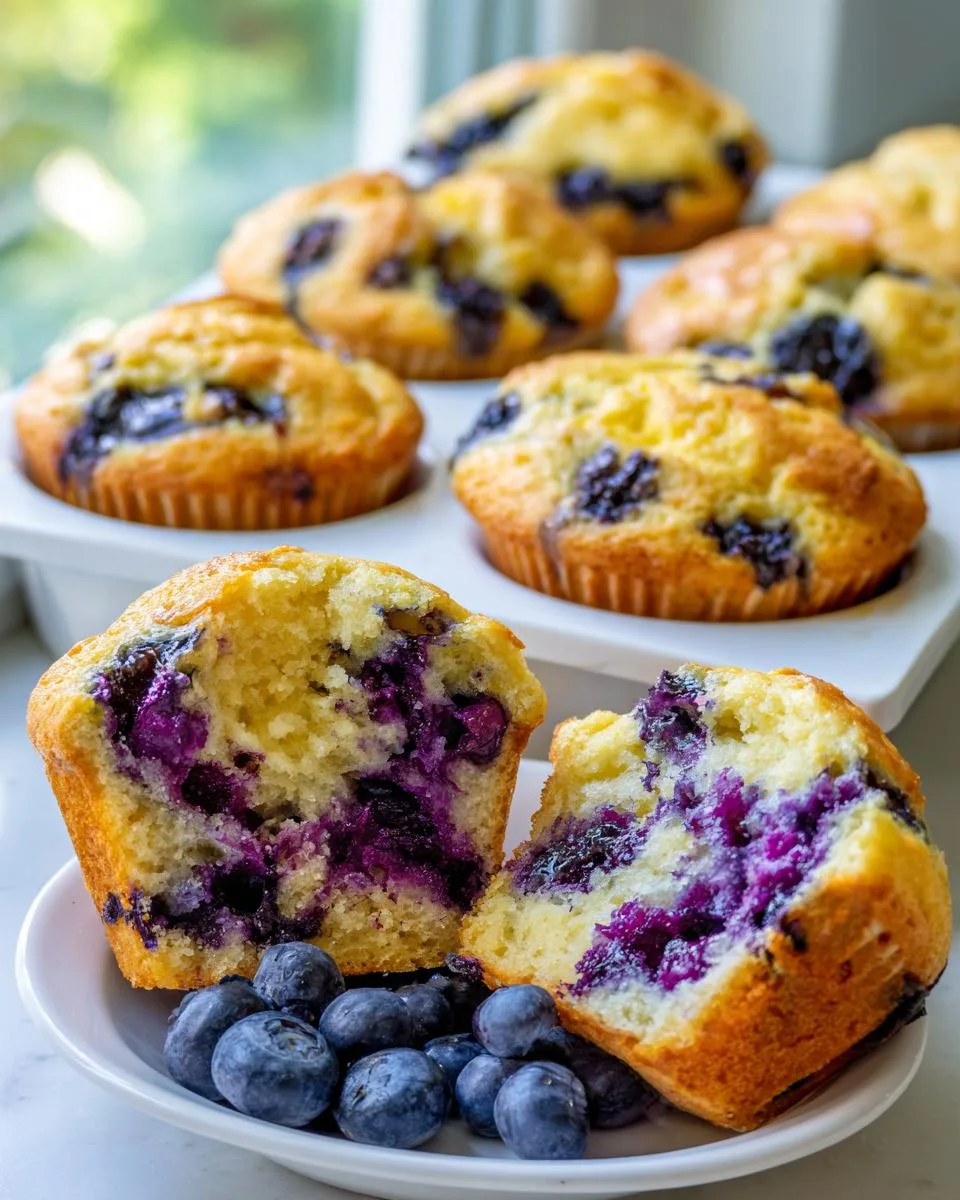 Blueberry Lemon Protein Muffins - detail 1