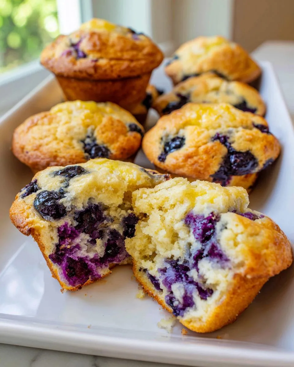 Blueberry Lemon Protein Muffins - detail 2