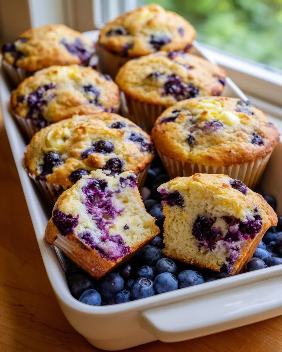 Blueberry Lemon Protein Muffins - detail 3