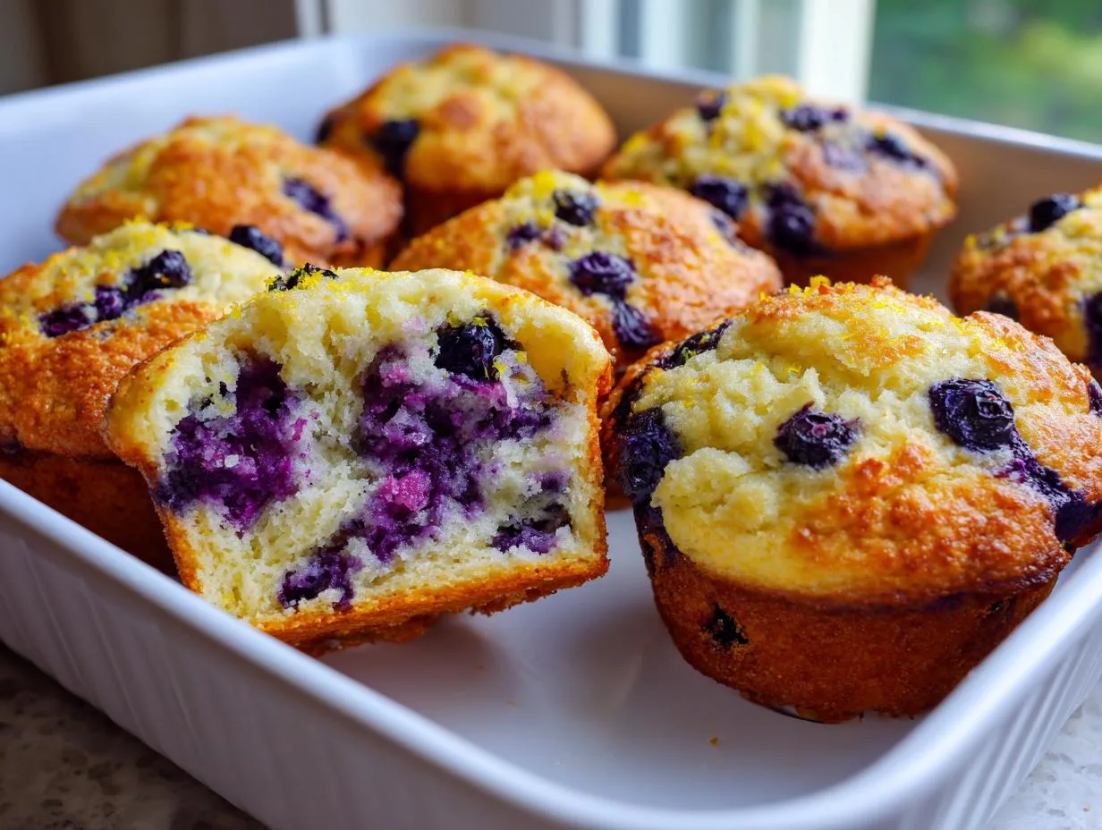 Blueberry Lemon Protein Muffins – 6g Protein Breakfast