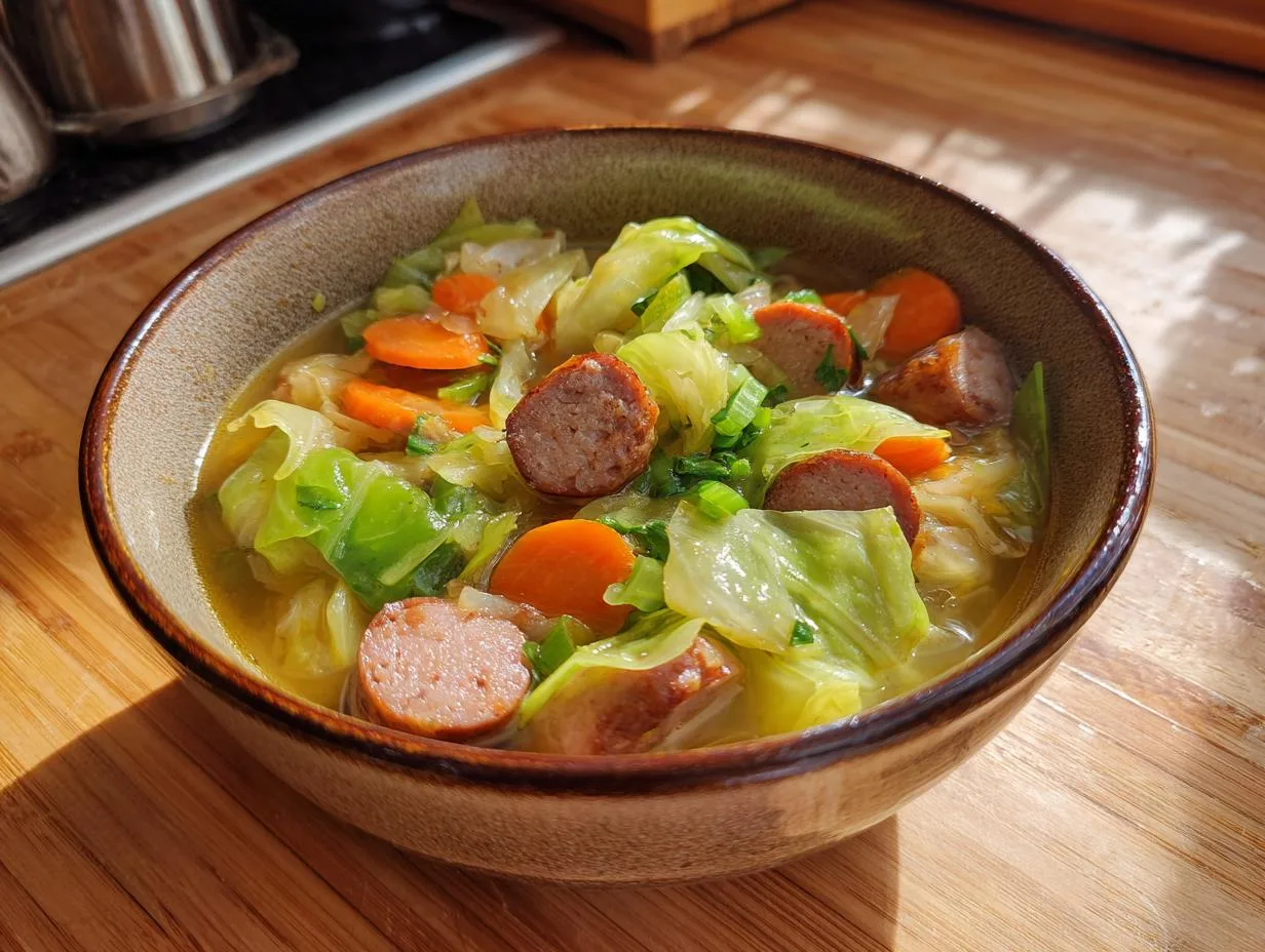 Savory Cabbage Sausage Soup in Under 40 Minutes
