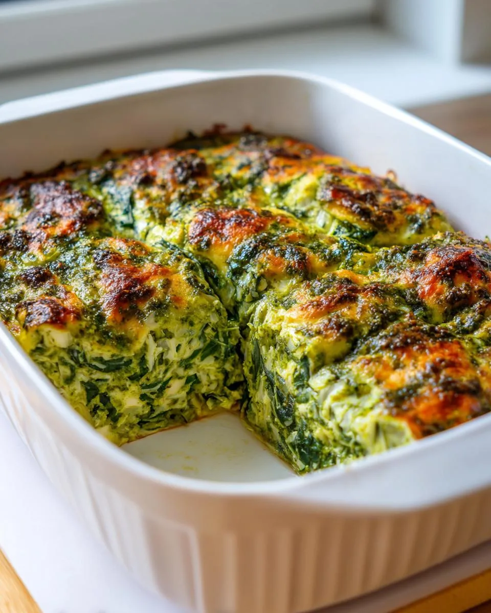 Cabbage and Spinach Casserole - detail 1