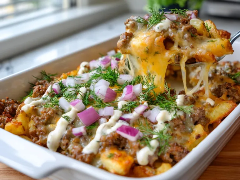 Cheeseburger French Fry Casserole