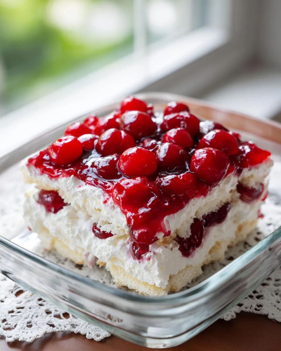 Cherries in the Snow Dessert - detail 3