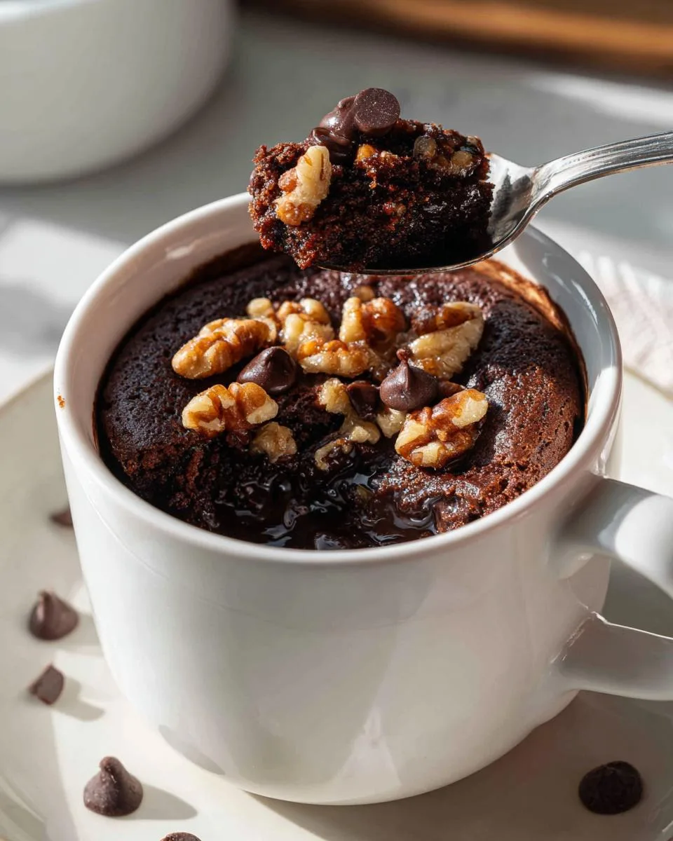 Chocolate Chip Pecan Lava Mug Cake - detail 1