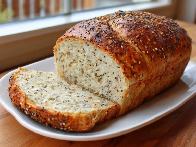 Cottage Cheese Everything Bread Loaf