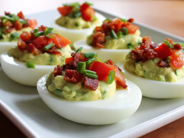 Deviled Eggs With Avocado And Chives