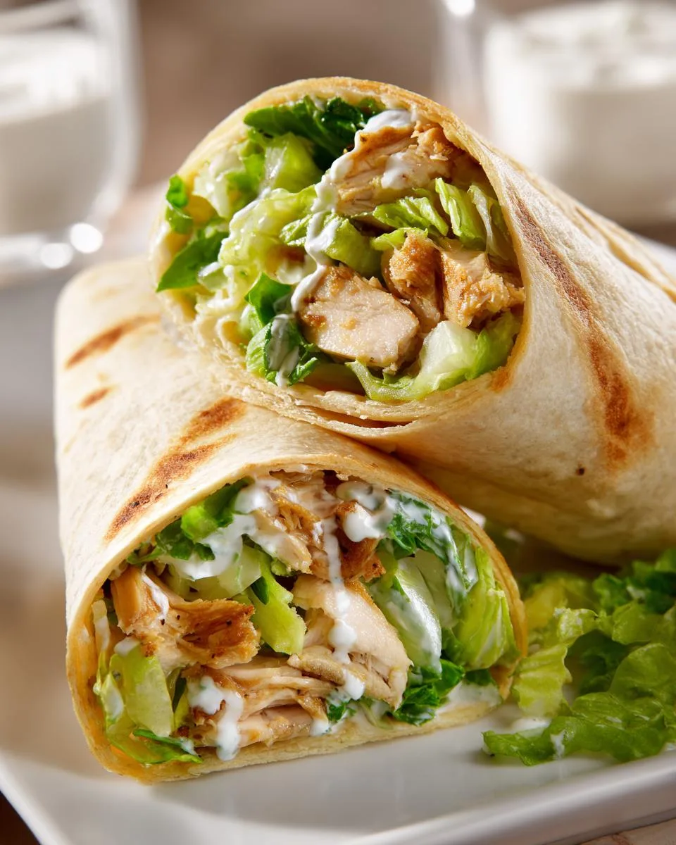 Dill Pickle Ranch Smash Chicken Wraps - detail 1