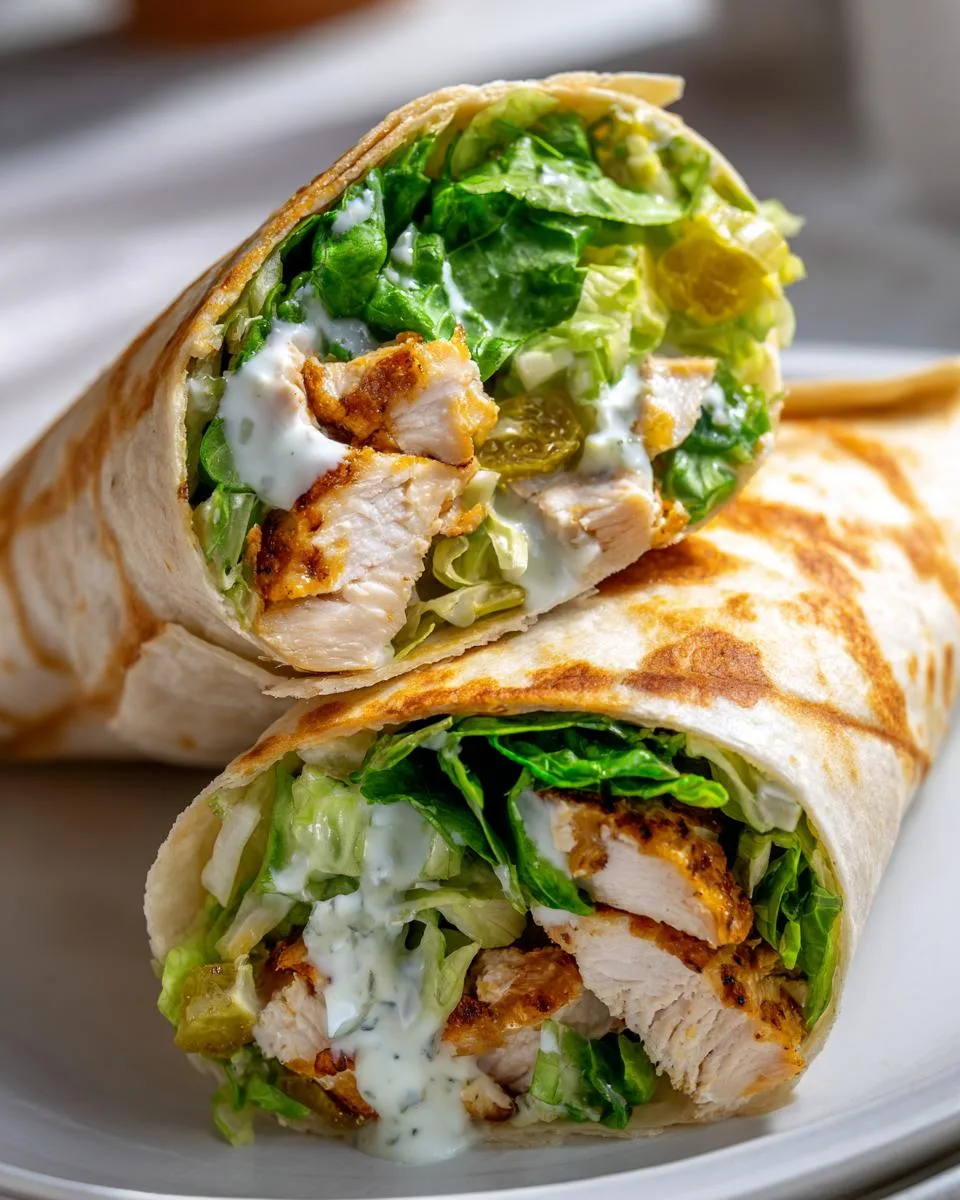 Dill Pickle Ranch Smash Chicken Wraps - detail 2