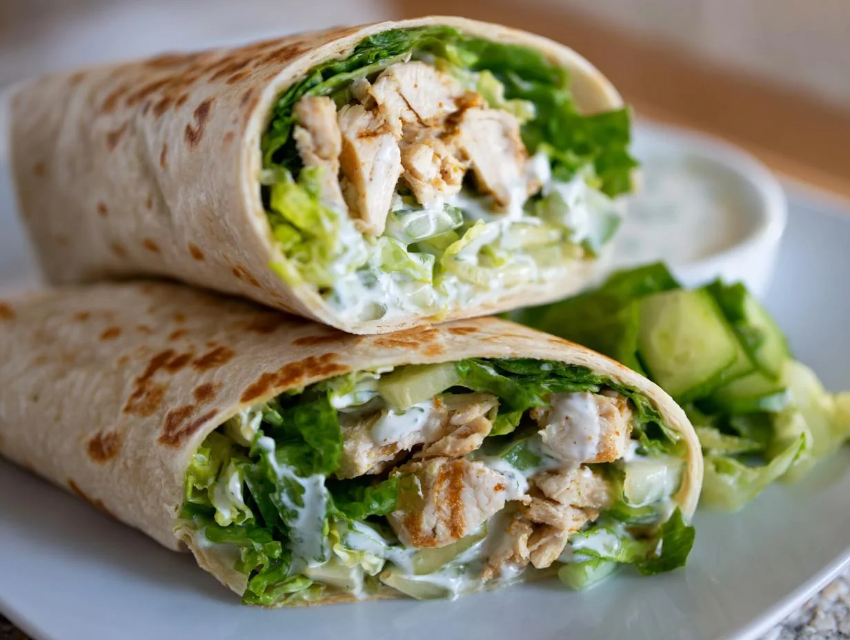 15-Minute Dill Pickle Ranch Smash Chicken Wraps
