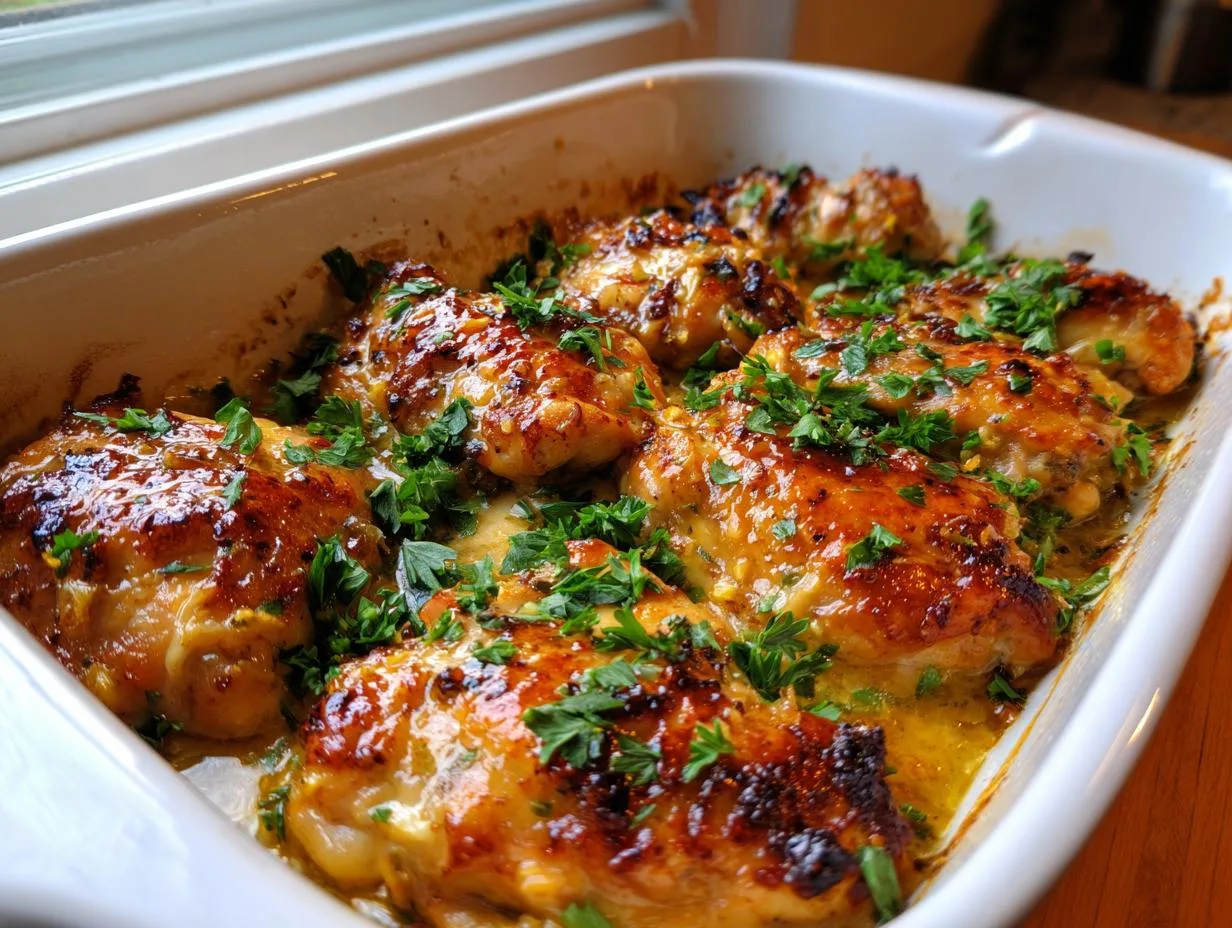 Juicy Garlic Butter Baked Chicken Recipe in Just 30 Minutes