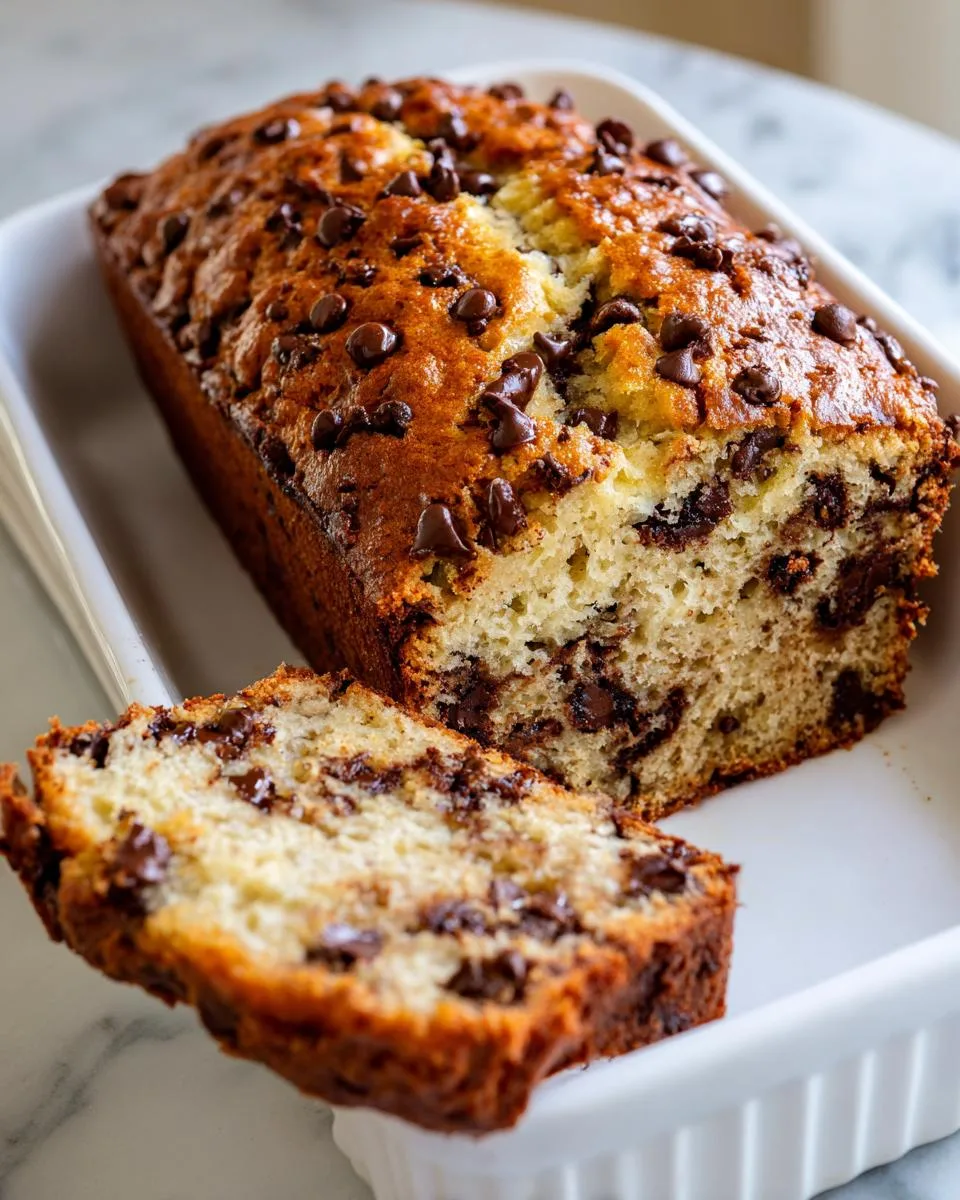 Greek Yogurt Chocolate Banana Bread - detail 3