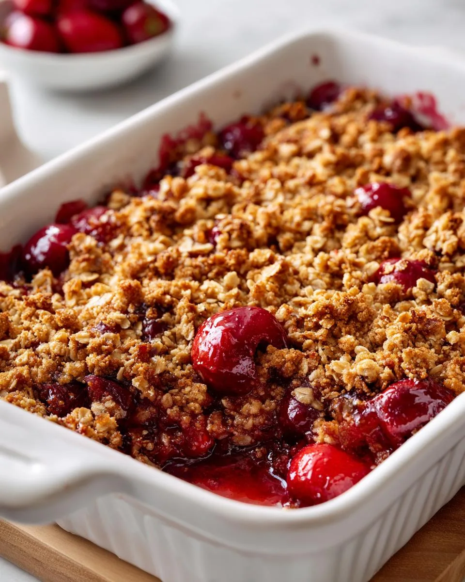 Healthy Cherry Oat Crumble - detail 2