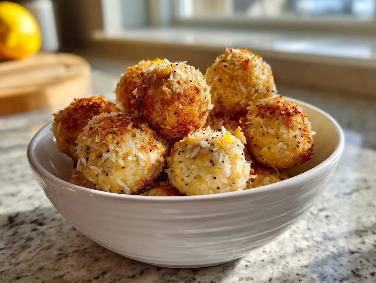 5-Ingredient Lemon Poppyseed Energy Protein Bites You Need