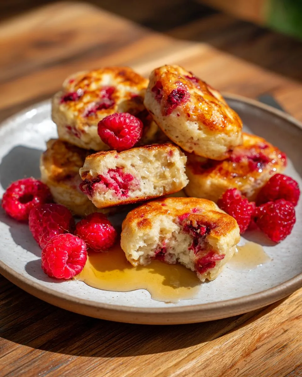Lemon Raspberry Cottage Cheese Pancake Bites - detail 1