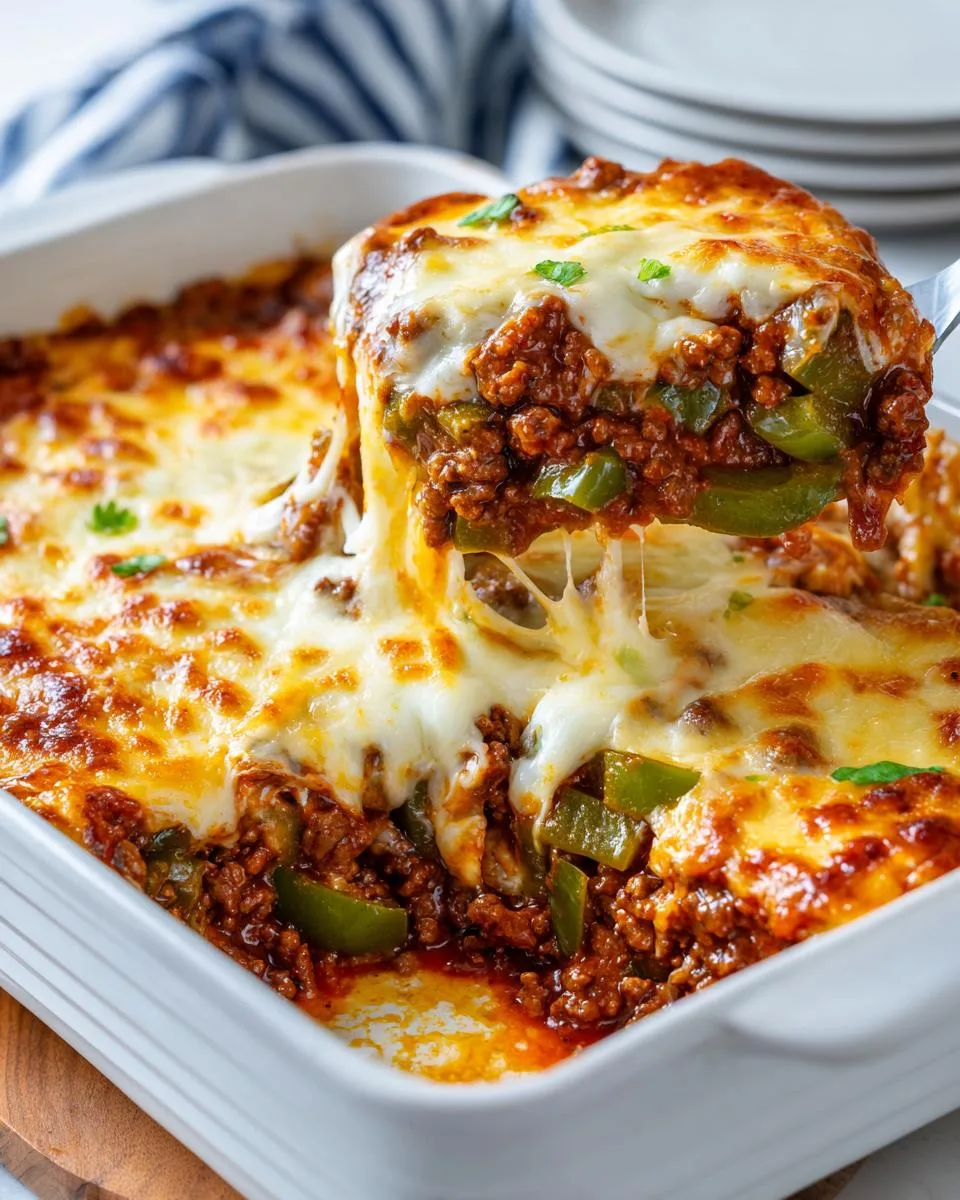 Low Carb Philly Cheesesteak Casserole - detail 1