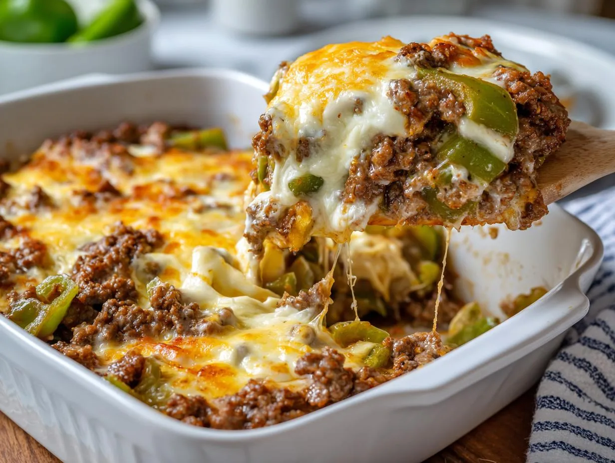 Low Carb Philly Cheesesteak Casserole: A 35-Minute Family Favorite