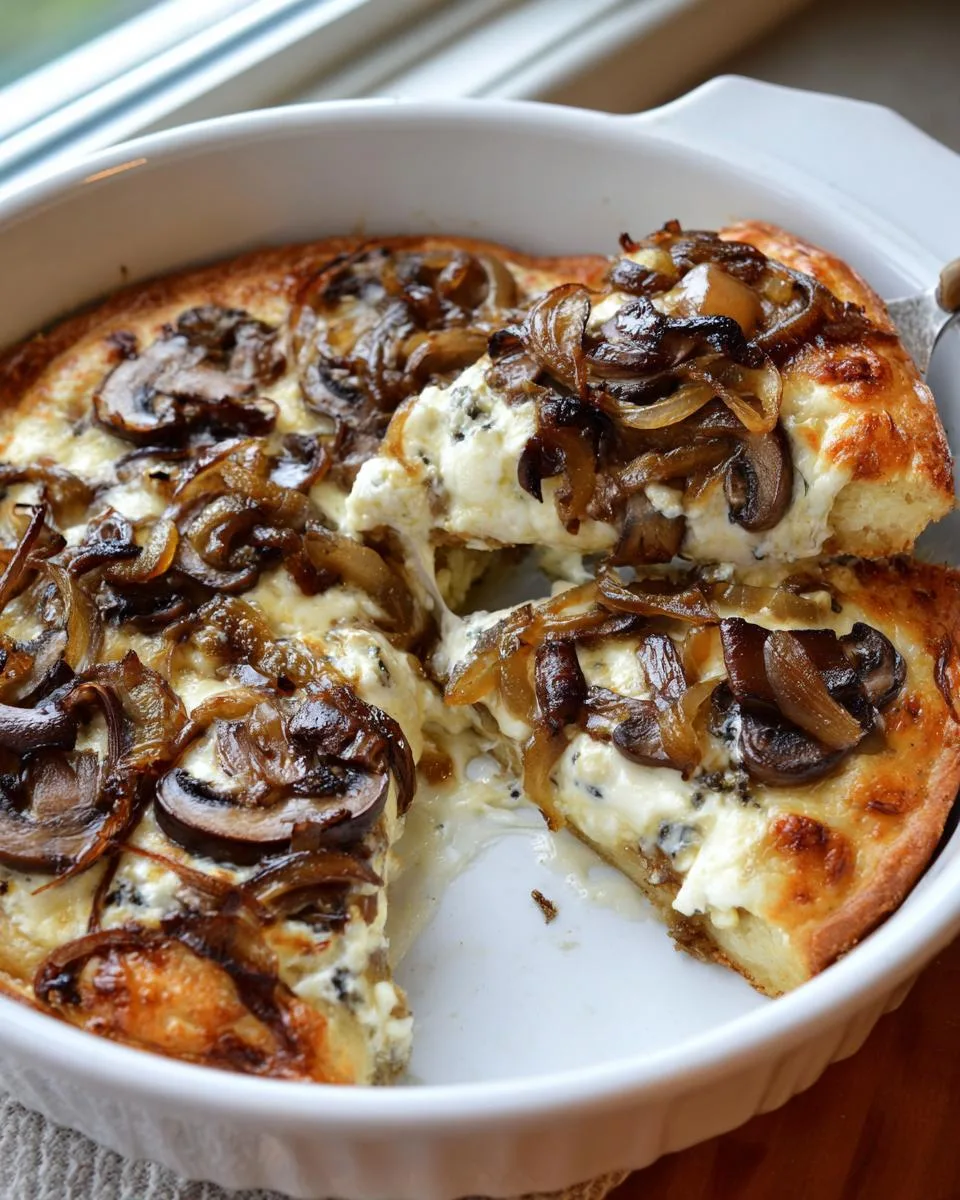Mushroom Onion White Pizza - detail 1