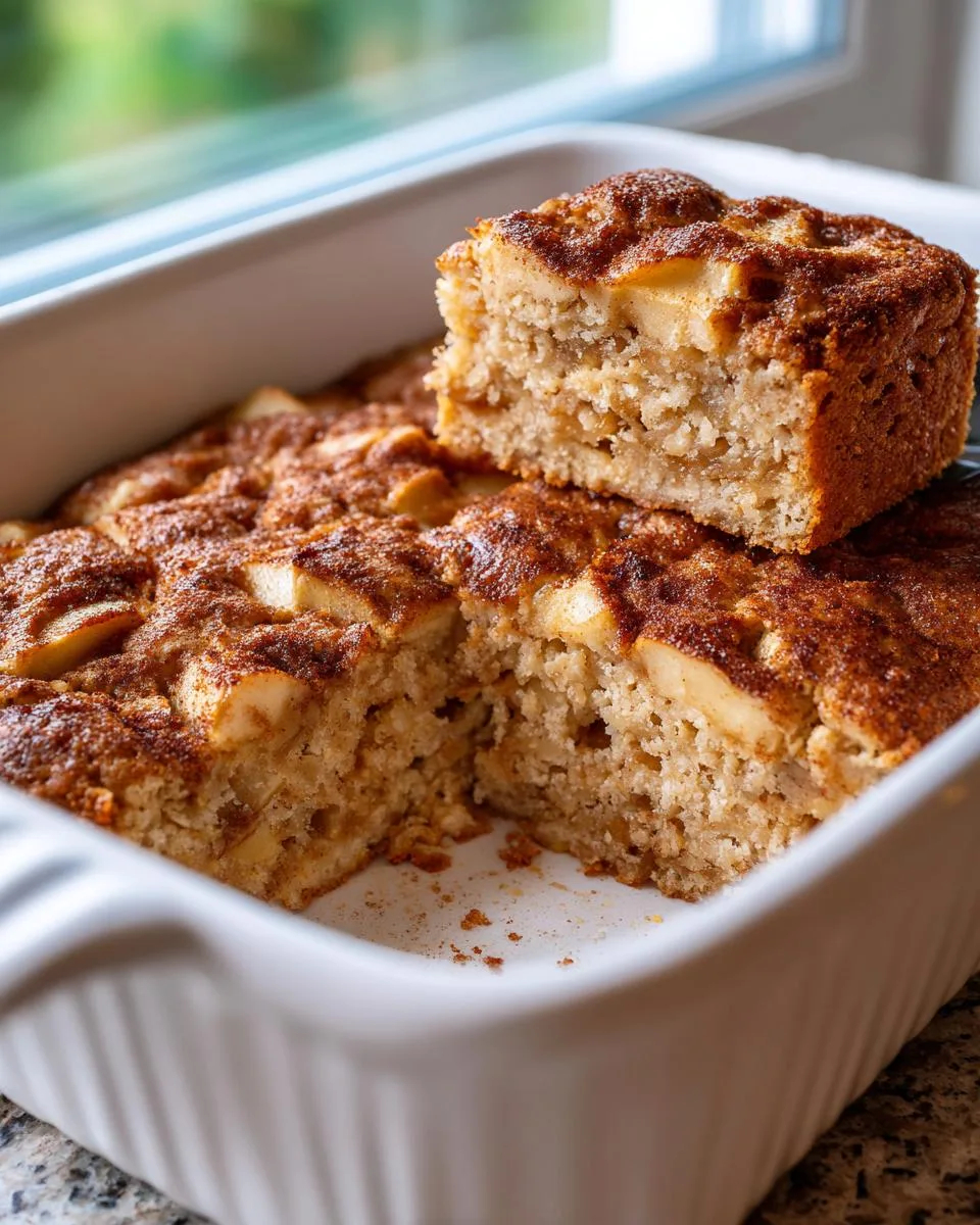 No-Flour Oatmeal Apple Cake - detail 1