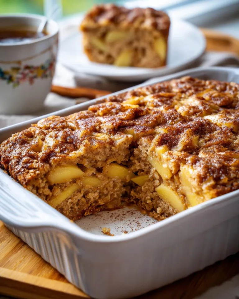 No-Flour Oatmeal Apple Cake