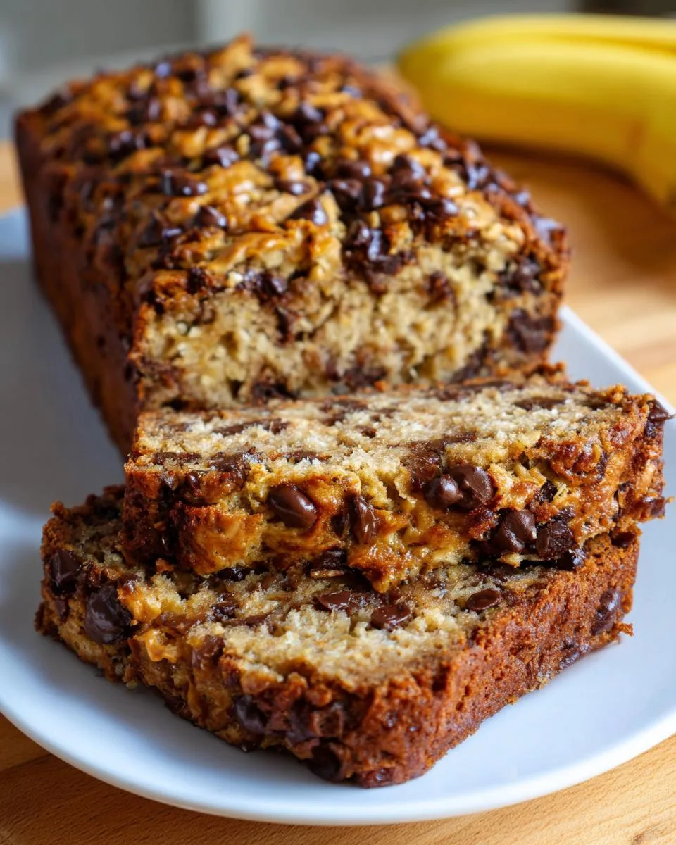 No-Flour Peanut Butter Banana Oat Bread - detail 3