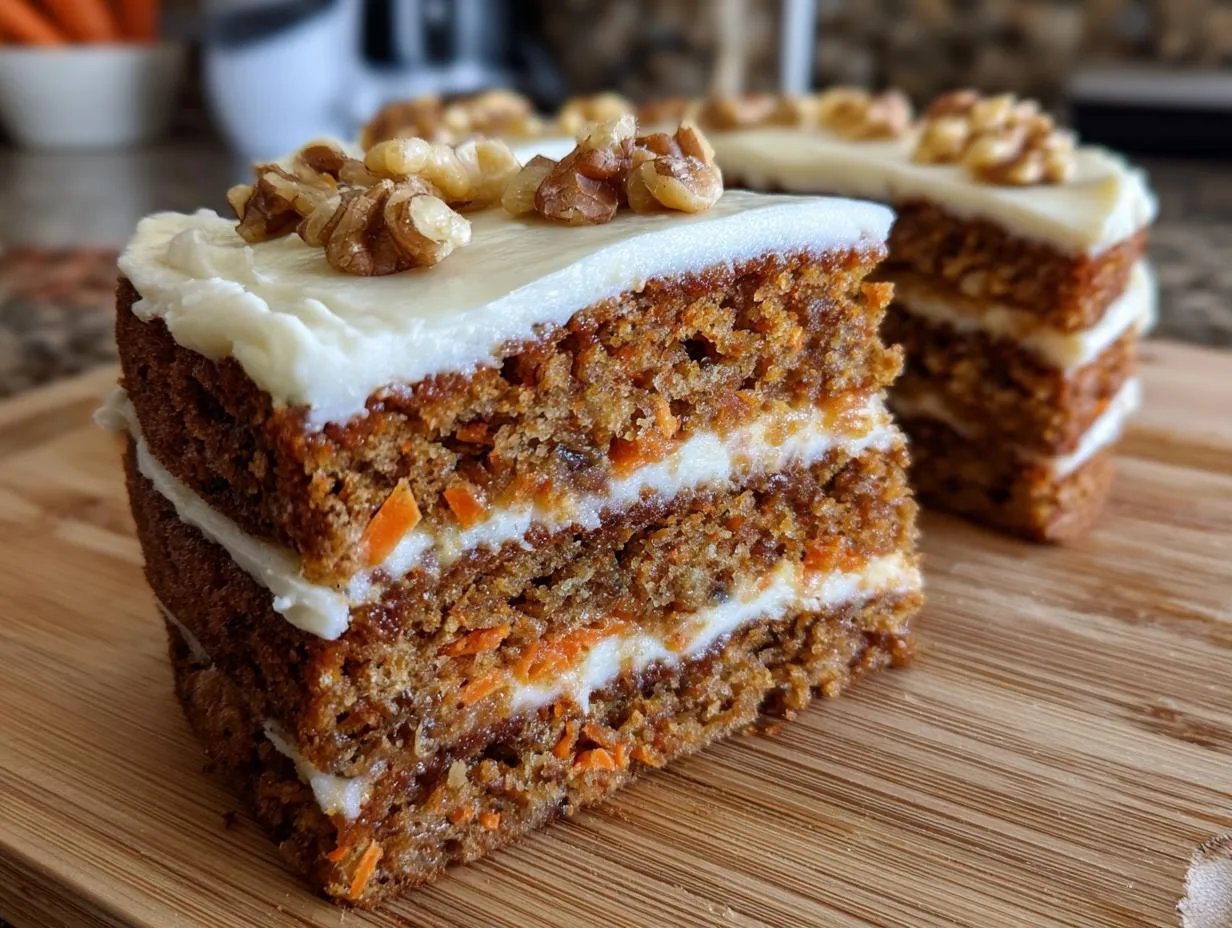 Healthy Oat Apple and Carrot Cake with 8g Protein Per Slice