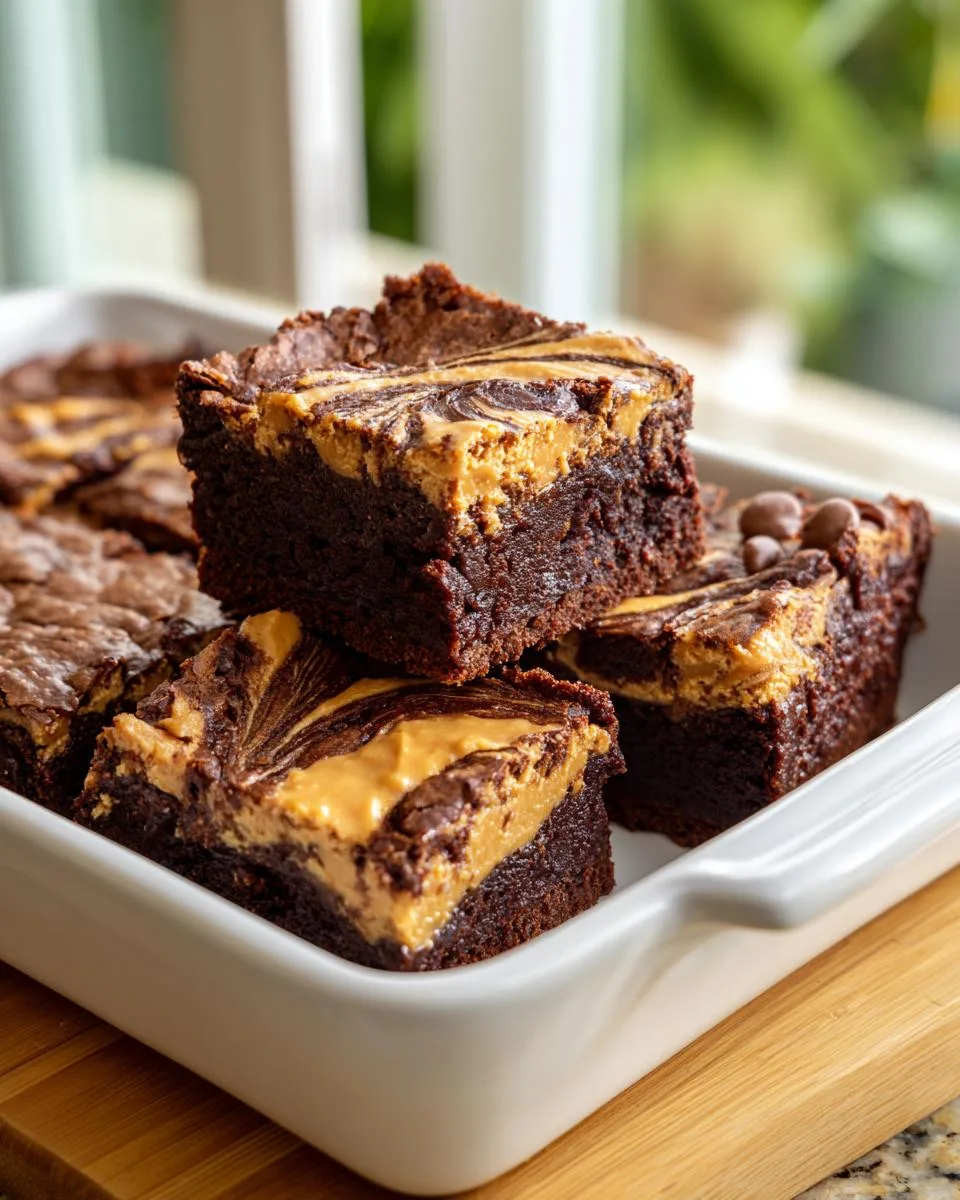 Peanut Butter Swirl Protein Brownies - detail 1
