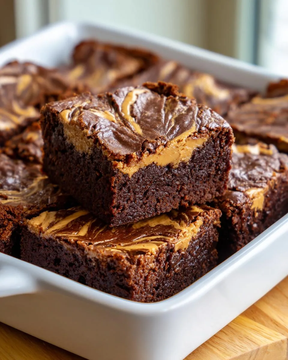 Peanut Butter Swirl Protein Brownies - detail 2