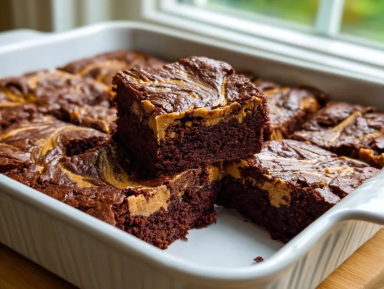 Peanut Butter Swirl Protein Brownies