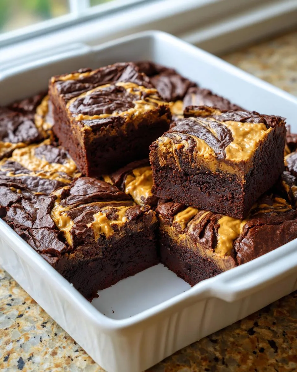Peanut Butter Swirl Sweet Potato Brownies - detail 2